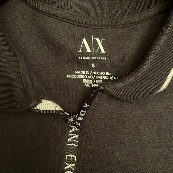 Armani Exchange black polo size S - Picture 2 of 5